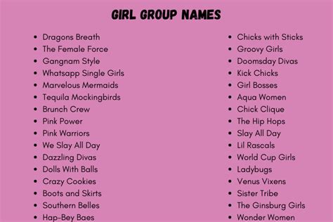 girls squad names 250 cute names ideas for girls groups