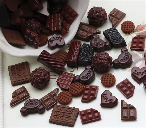 Mini Size Chocolate Simulation Small Parts Pretend Play For Decoration