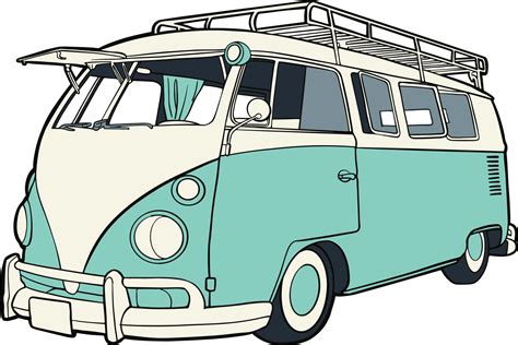 Volkswagen Bus Vector Art Icons And Graphics For Free Download