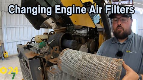 How To Change Engine Air Filters On John Deere 333g Skid Steer Youtube