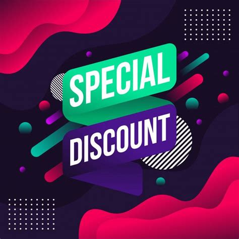 Special Discount Banner With Colorful Gradient Discount Banner