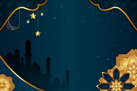 Ramadan Kareem Islamic Background Blue Graphic By Xis666graphic