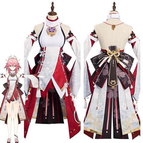 genshin impact yae miko outfits halloween carnival suit cosplay costume cosplay costumes