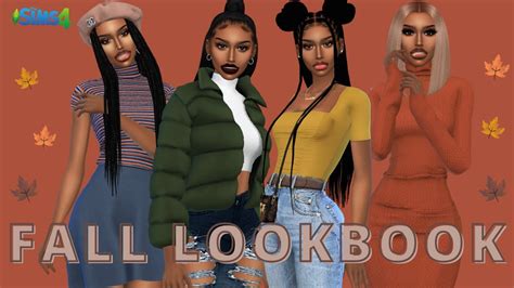 The Sims 4 Fall Lookbook 2020 40 Cc Links And Sim Download Youtube