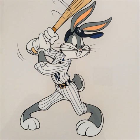 Bugs Bunny New York Yankees Baterbys Art Gallery Animation Art