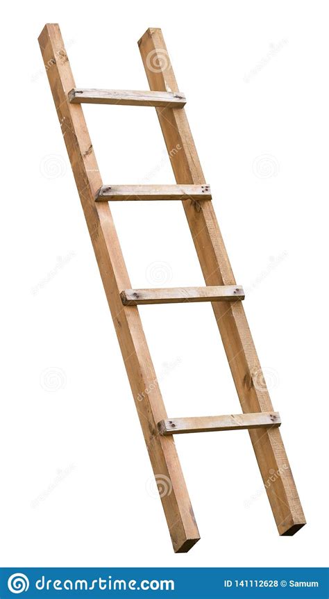 An Old Wooden Ladder Stock Photo Image Of Tall Rise 141112628
