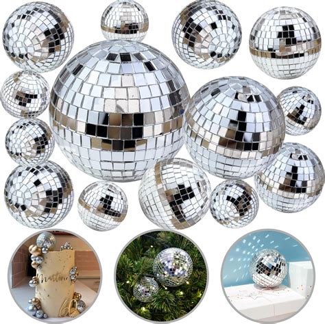 Amazon 14 PCS 0 78inch 1 57inch 1 97inch 3 15inch Disco Ball Cake