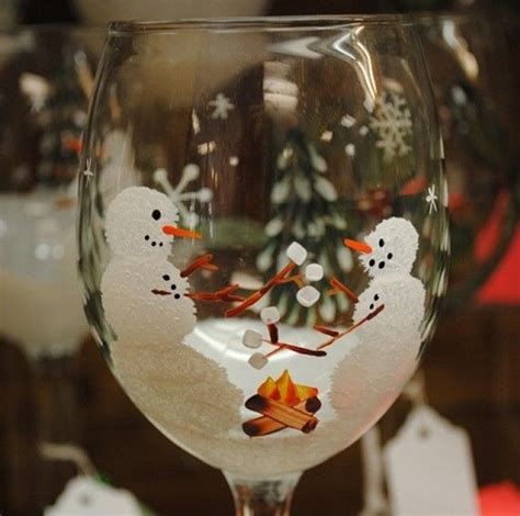 A friend of mine went to take the vaccine for covid yesterday. Snowman Painted Glasses Wine Glasses Marshmallow Roast over | Etsy | Christmas wine glasses ...