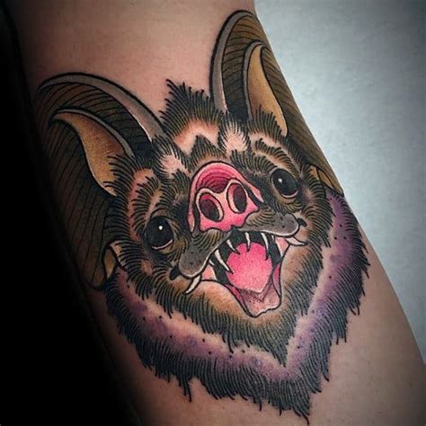20 Neo Traditional Bat Tattoo Designs For Men Unique Ideas