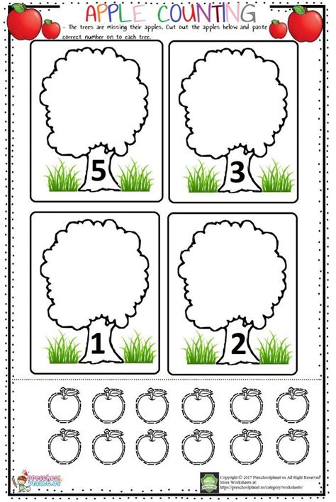 Hello Everyone We Prepared An Apple Counting Worksheet For Little Ones