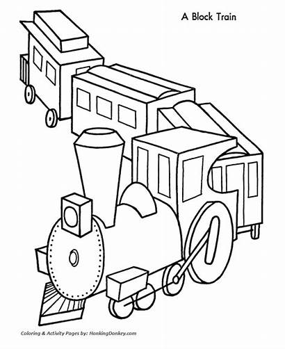 Coloring Christmas Toys Pages Train Toy Sheets
