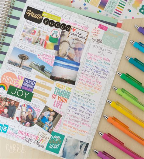 Printable Vision Board Template Carrie Elle
