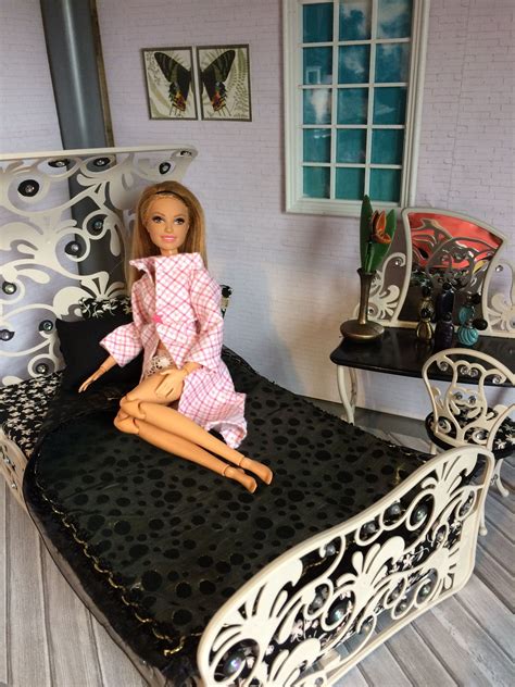 doll furniture bedroom barbie size suitable for display or diorama barbie house furniture