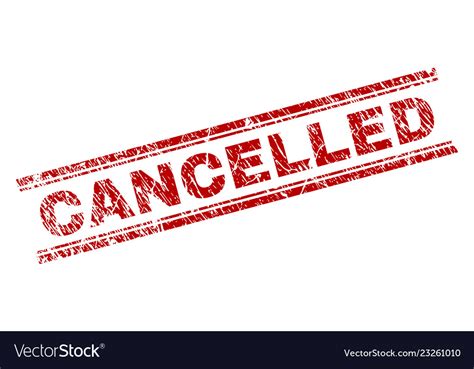 Grunge textured cancelled stamp seal Royalty Free Vector