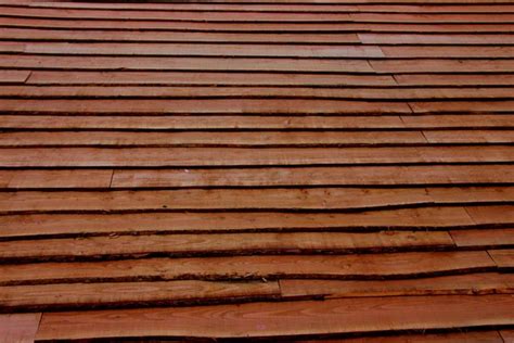 Rustic Brown Wooden Slatted Roof — Stock Photo © Jahina 8059259