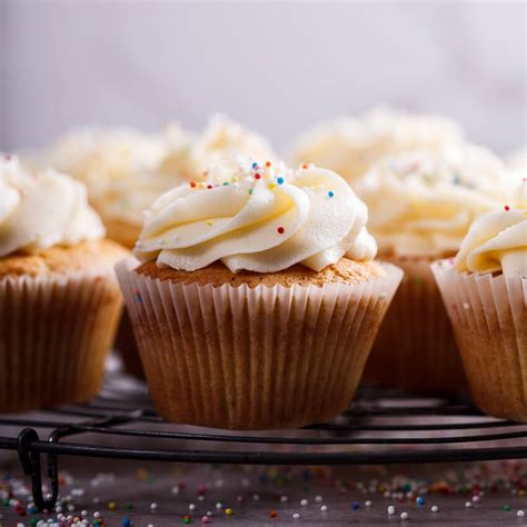 Classic Vanilla Cupcakes With Whipped Buttercream Simply Delicious