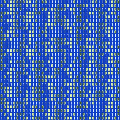 Binary Code Background Seamless Pattern Included — Stock Vector