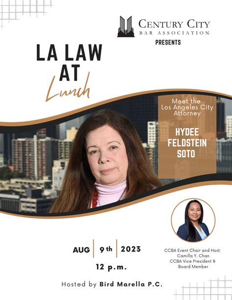 La Law At Lunch Meet The Los Angeles City Attorney Hydee Feldstein