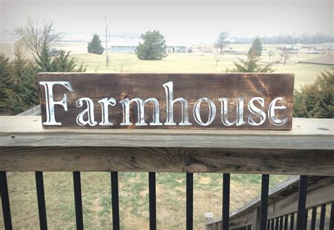 Farmhouse Sign Rustic Wooden Sign Wood Farm Sign By Brushlightgold