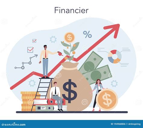Financial Advisor Or Financier Concept Business Character Stock Vector
