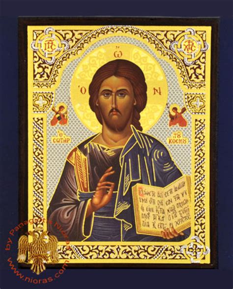 Russian Orthodox Style Silver Printed Wooden Icons Of Christos Eulogon Wooden Russian Style