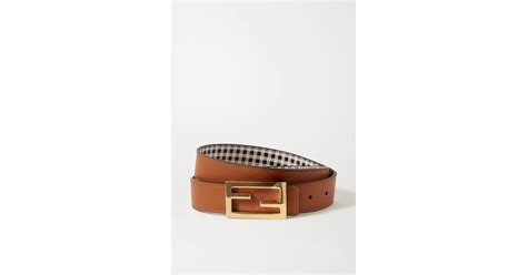 Fendi Reversible Leather Belt In Brown Lyst