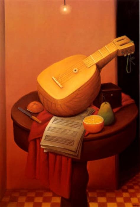 Botero Mandolin Fernando Botero Art Music Still Life Fruit