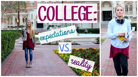 College Expectations Vs Reality Tasha Farsaci Youtube