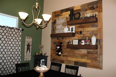 Dining Room Remodel Pallet Wall Floating Shelves Ellery Designs