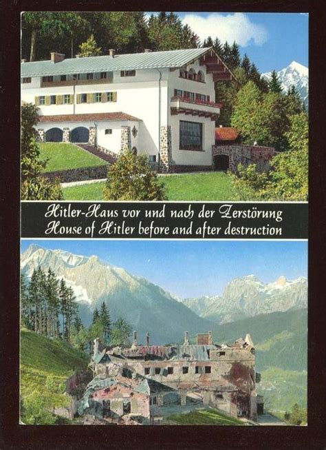 When he became chancellor, a lot of visitors came to berchtesgaden and the obersalzberg. 102707 Berchtesgaden, Obersalzberg - Hitler-Haus vor und ...