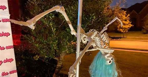 Woman Ordered To Remove Skeleton Strip Club Halloween Decorations