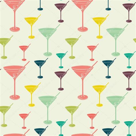 Pattern With Martini Glasses Stock Illustration By ©tashanatasha 59286839