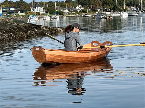 Classic Wooden Oxford Wherry Rowboat Built From A Kit Angus Rowboats