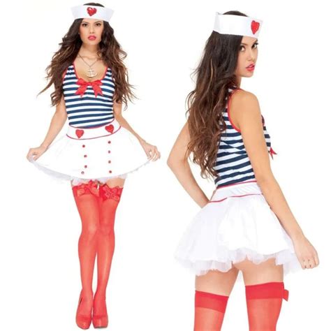 Sexy Sailor Costume Halloween Adult Sexy Sailor Cosplay Party Costume Dress For Women In Sexy