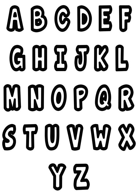 Simple Alphabet 2 Alphabet Coloring Pages For Kids To Print And Color