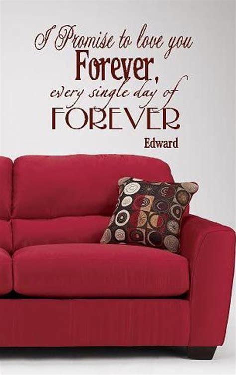 Items Similar To I Promise To Love You Forever Edward Twilight Vinyl