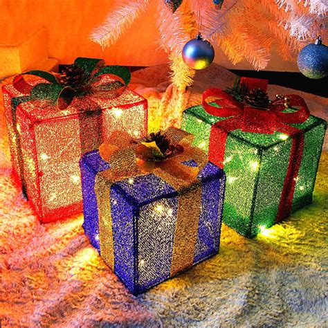 Outdoor Lighted Christmas Presents