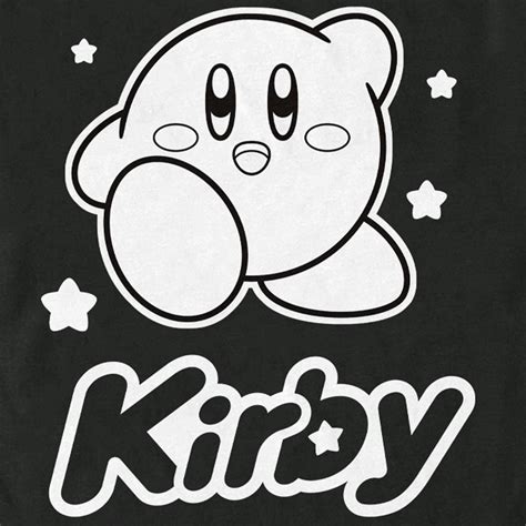 Mens Nintendo Kirby Black And White Portrait T Shirt Fifth Sun