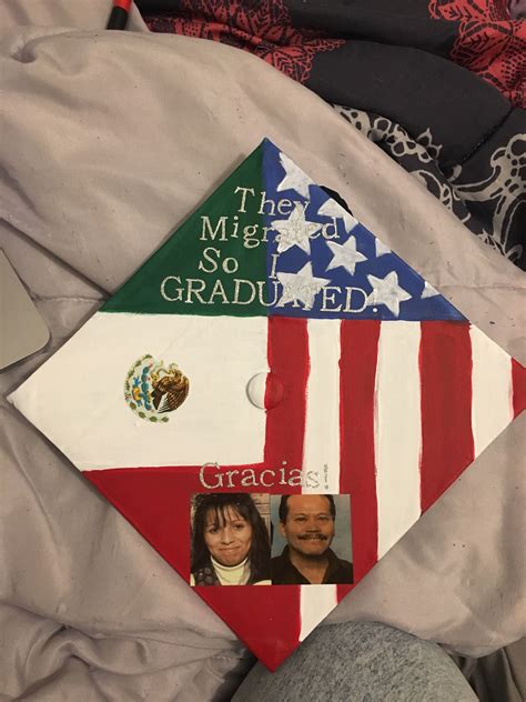 They Migrated So I Graduated Latino Mexican American Graduation Cap