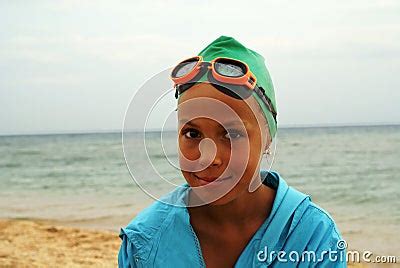 Preteen Girl On Sea Beach Royalty Free Stock Photography Image