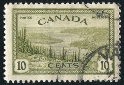 Canada 10 Cents Postage Stamps Vintage World Maps Stamp