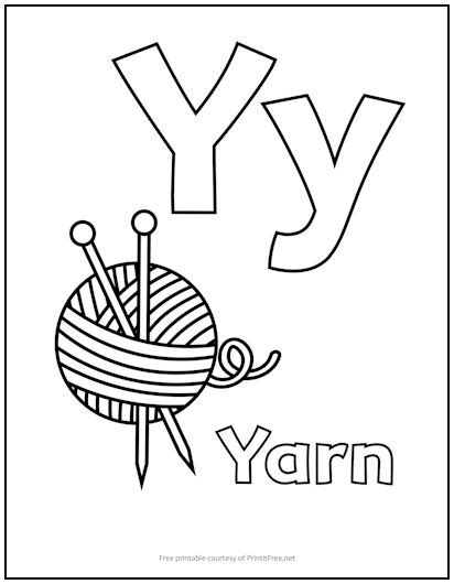 Alphabet Letter “y” Coloring Page Print It Free Coloring Home