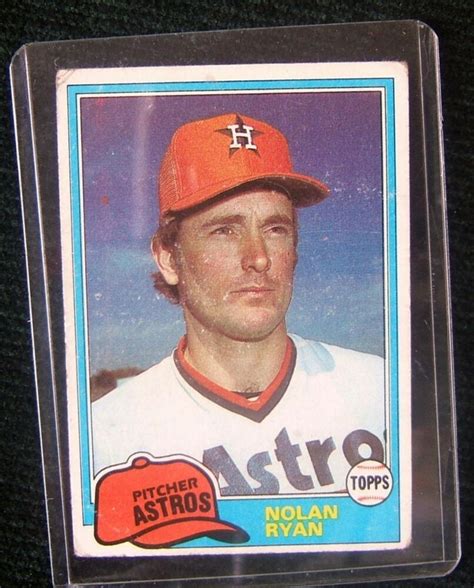 Choose the following values that will be assigned to all the cards you are adding NOLAN RYAN - TOPPS BASEBALL CARD - ASTROS - #240 - 1981 - in Plastic Sleeve | eBay
