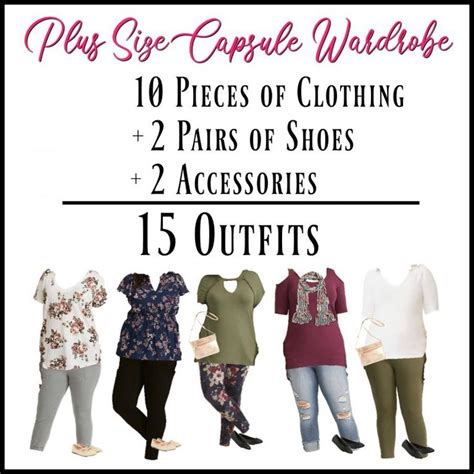 Four Pairs Of Clothes With The Text Plus Size Capsule Wardrobe 10