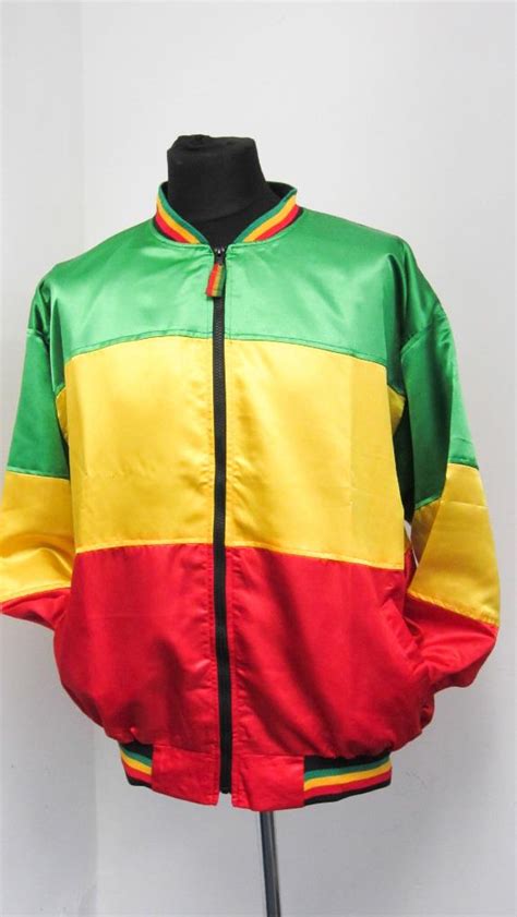 mens rasta satin lion of judah jacket track suit top cultural clothing 4 sizes ebay