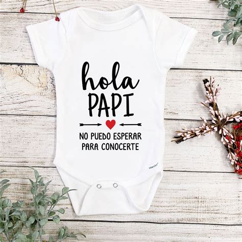 Hola Papi Onesie Spanish Pregnancy Announcement To Husband Etsy