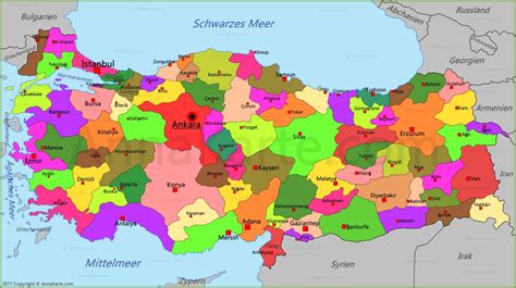 Griechenland ist seit 1981 mitglied in der eu; Türkei Karte - AnnaKarte.com