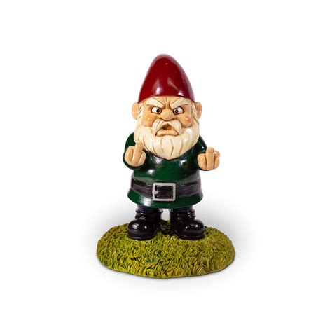 Buy Kwirkworks Funny Garden Gnome Flipping The Double Bird Middle