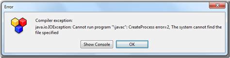 Java Io Ioexception Cannot Run Program Jar The System Cannot Find Hot