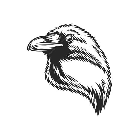 Premium Vector Crow Head Art Line Concept